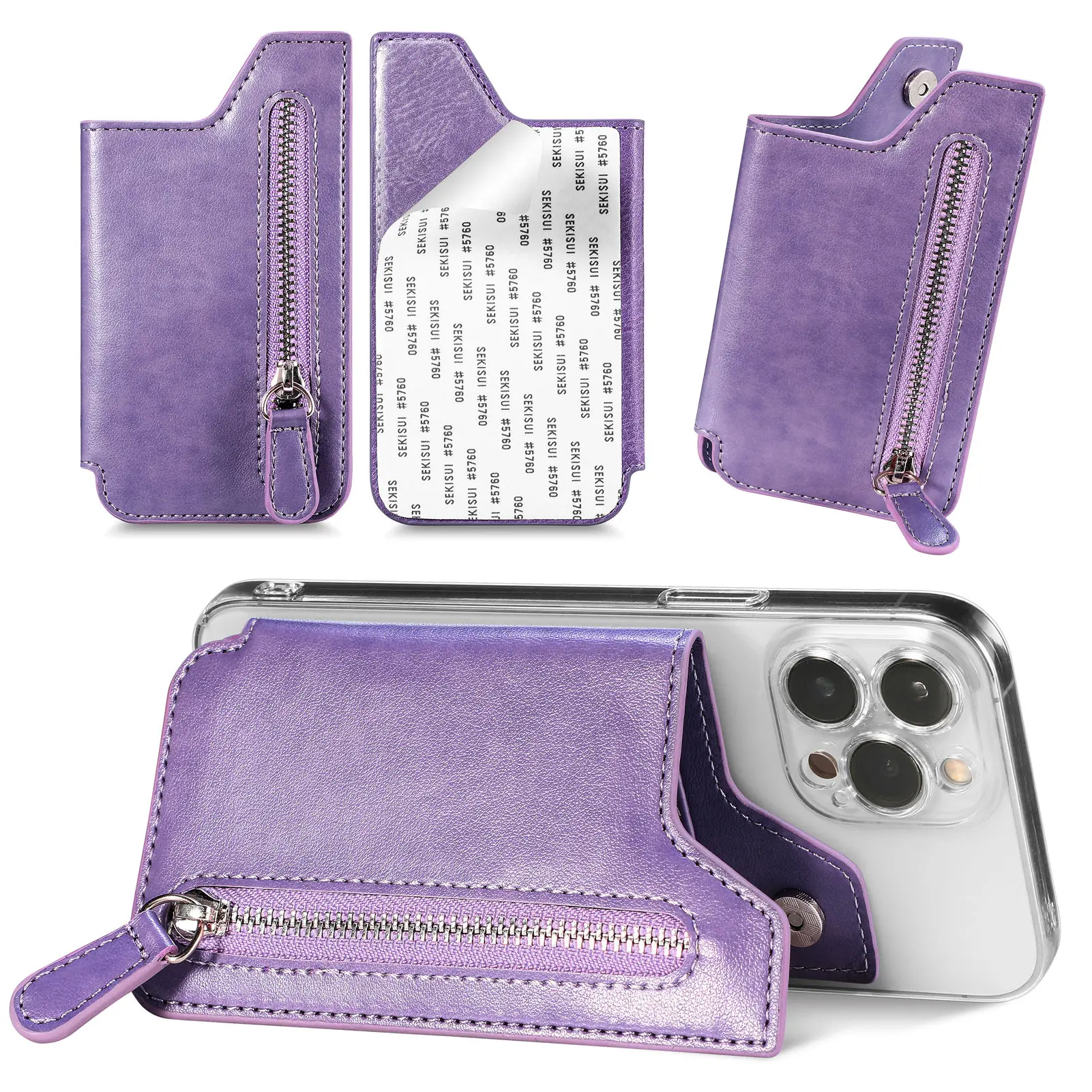 Phone Accessories Vivo - Casing ponsel Universal, dompet penyimpan Slot