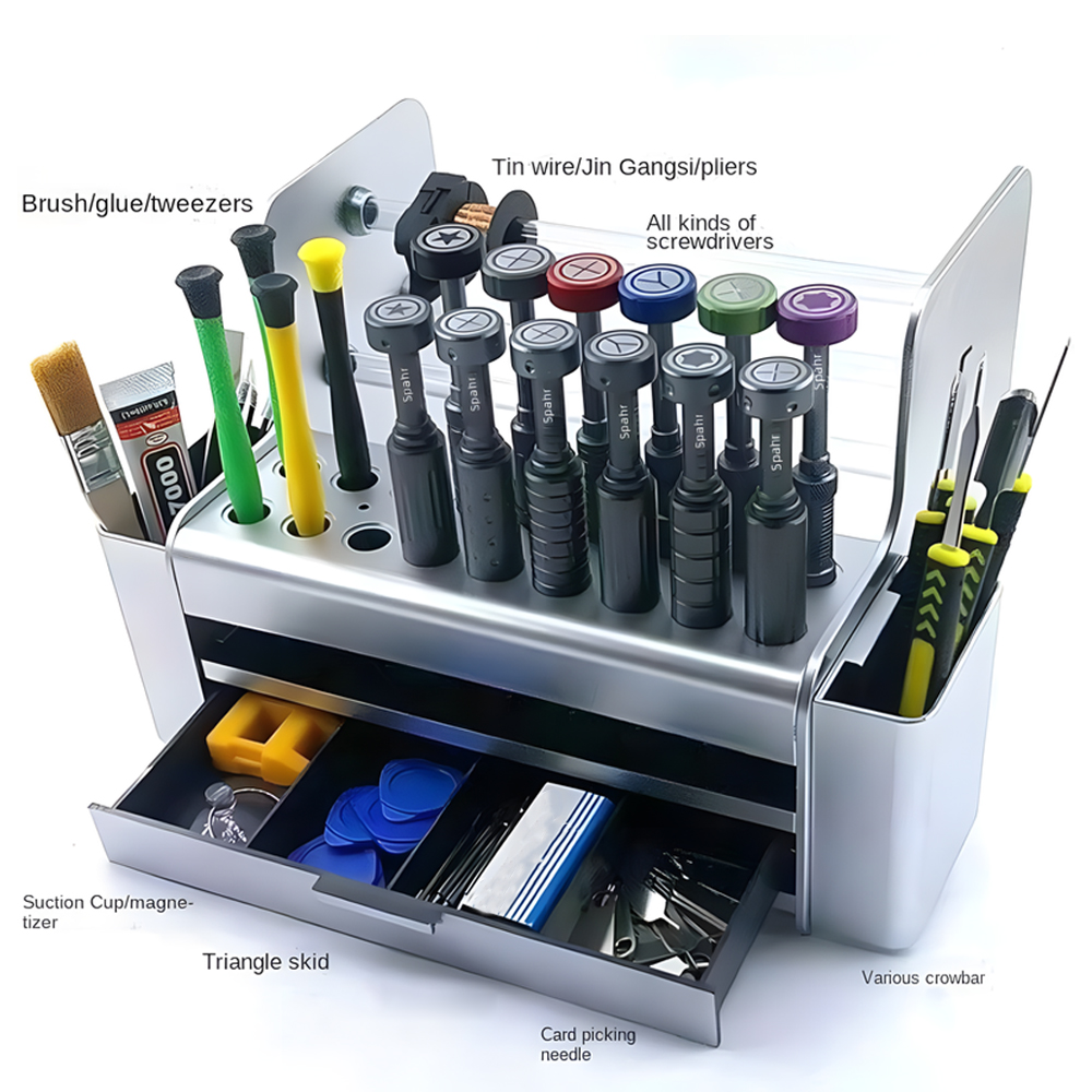 Phone Accessories Rack - Rak Desktop Alat Perawatan Elektronik Lemari