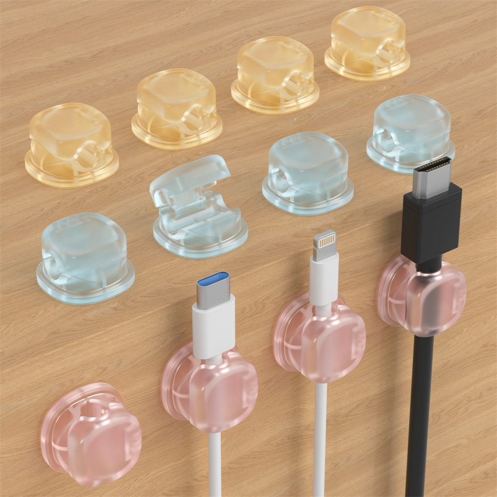 Phone Accessories Charger - 3 Pengatur Kabel Magnetik Transparan, Penyangga