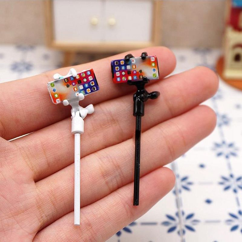 Phone Accessories Doll - 1/12 Miniatur Rumah Boneka Tongkat Selfie