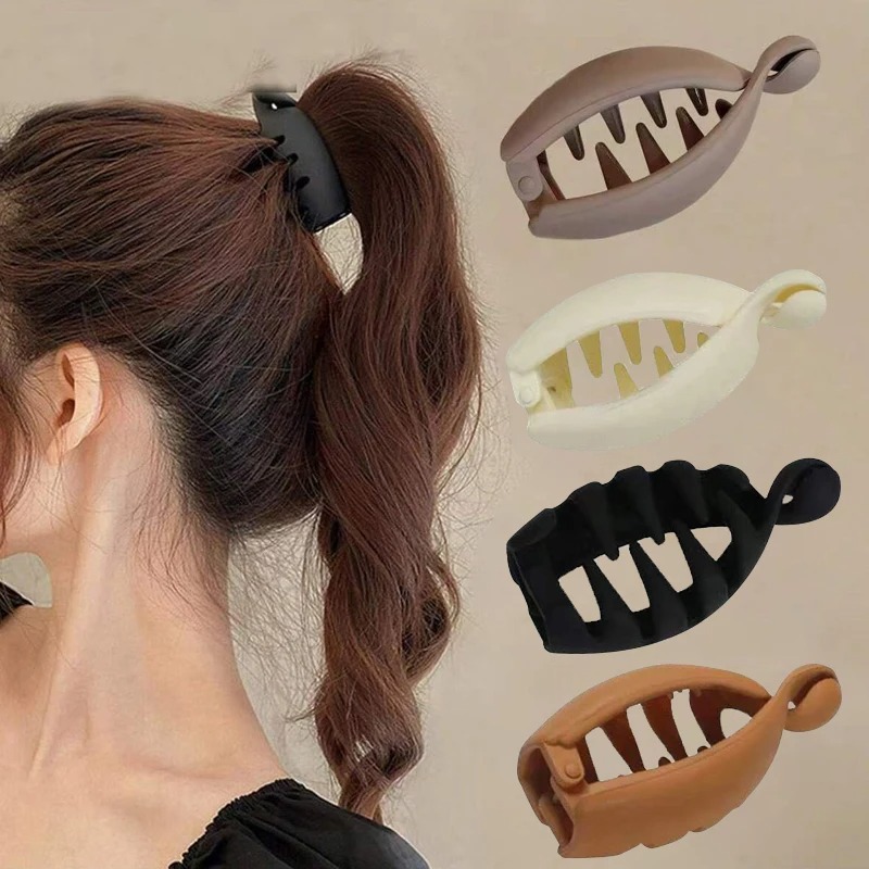 Phone Accessories On Top - 1/4pcs Jepit Rambut Pisang Putar Vertikal