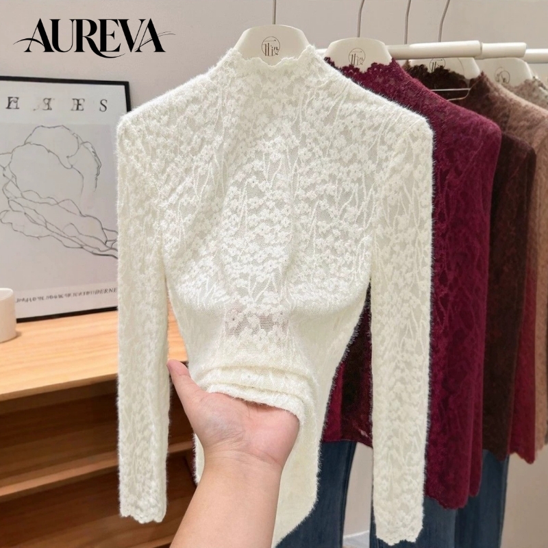Phone Accessories On Top - Atasan Wanita Elegan Kerah Setengah Turtleneck