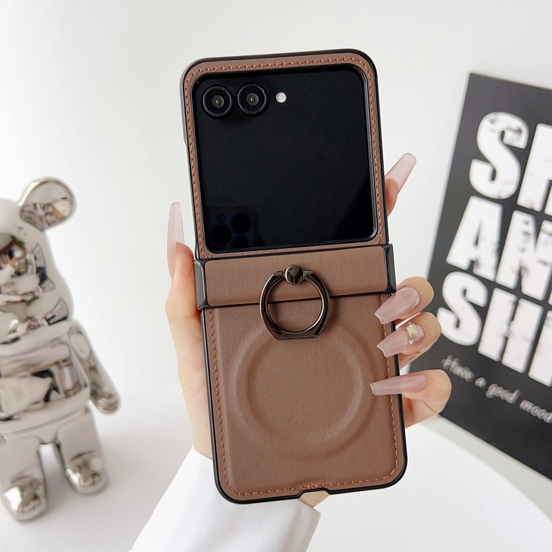 Phone Accessories Popsocket - Casing Ponsel Kulit dengan Ring Holder