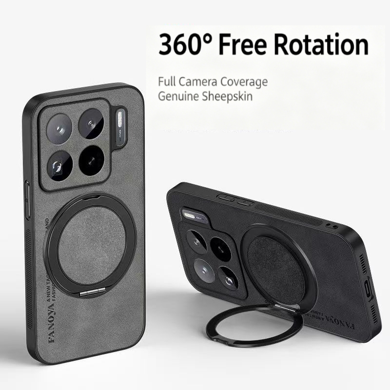 Phone Accessories Popsocket - Casing Ponsel Kulit PU Kulit Domba
