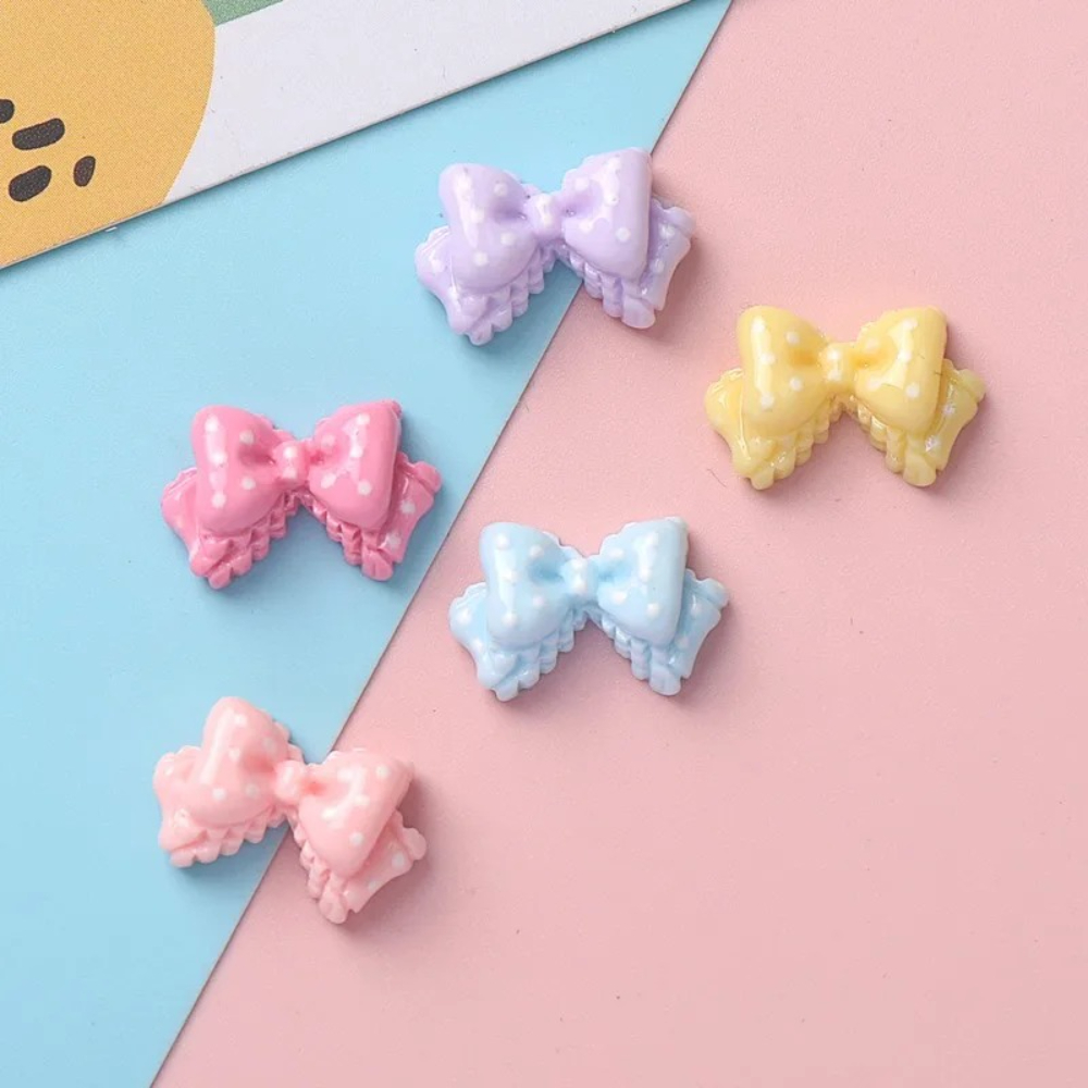 Phone Accessories Doll - 7/14PCS Mini Bow Resin Charms 7