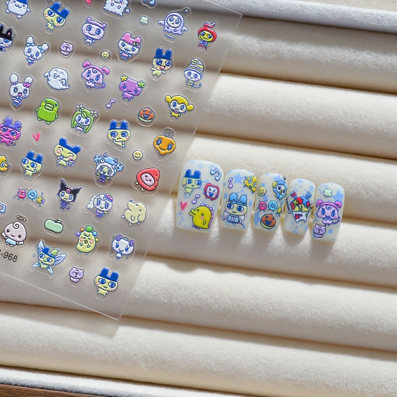 Phone Accessories Doll - Stiker kuku 3D relief elektronik baru