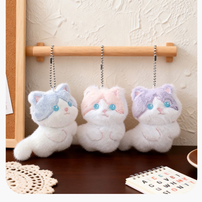 Phone Accessories In China - Gantungan Kunci Boneka Kucing Calico Lucu,