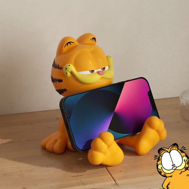 Phone Accessories Doll - Boneka Garfield anime kartun lucu, figurin