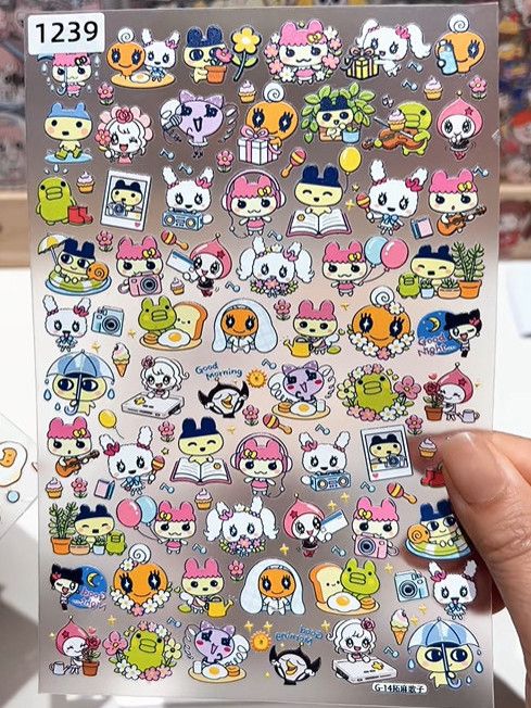 Stiker Tamagotchi Embossed Bar - Phone Accessories Doll ulasan dan harga