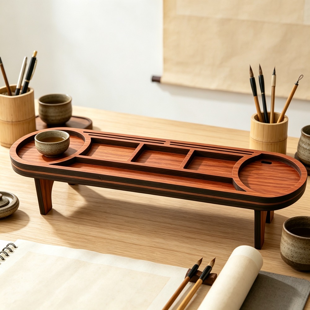 Organizer Meja Kayu dengan Pen - Phone Accessories Rack ulasan dan harga
