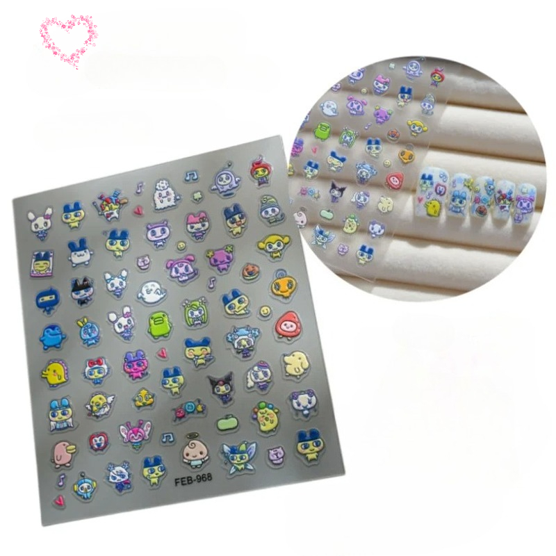 Stiker kuku 3D relief elektron - Phone Accessories Doll ulasan dan harga