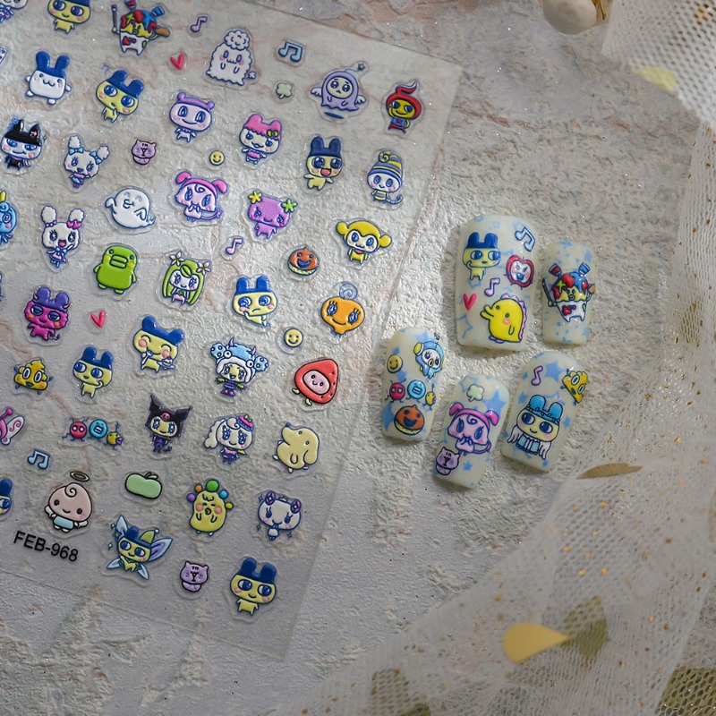 Stiker kuku 3D relief elektron - Phone Accessories Doll ulasan dan harga